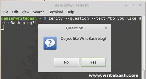 Zenity display text in message dialog
