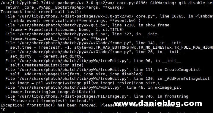 Fix Exception: fromstring has been removed in Phatch