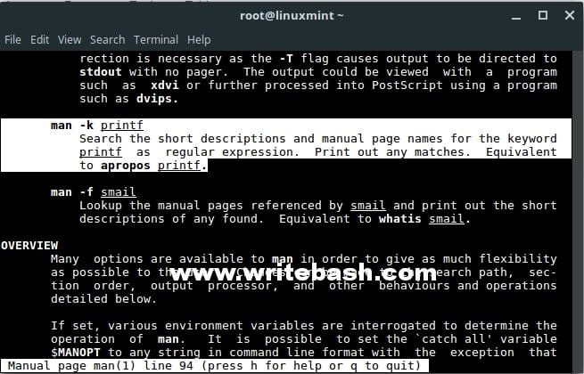 Display appropriate commands with "apropos" command use man command with -k option