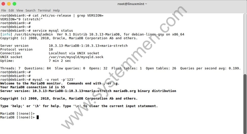 install mariadb 10.3 in debian 9
