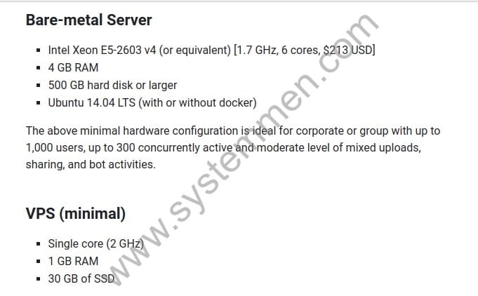 how to sizing the rocket chat system