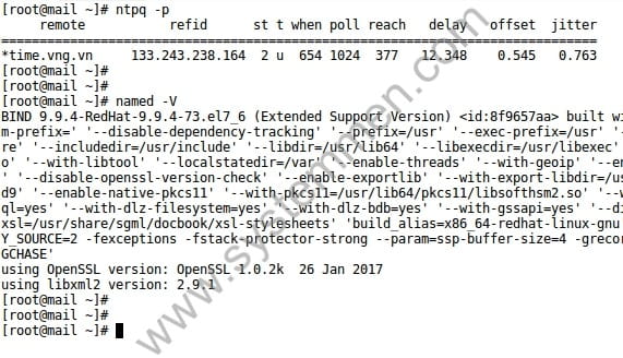 install ntp and dns for zimbra mail server