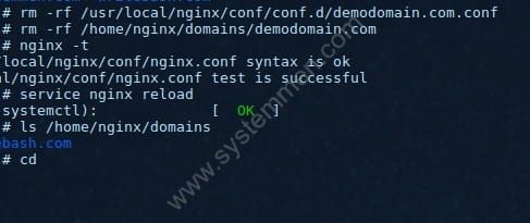How to remove demodomain.com in CentminMod remove demodomain.com in centminmod