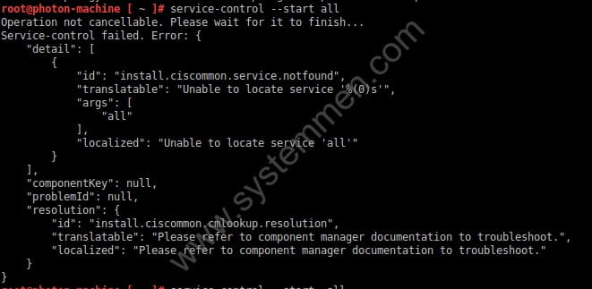 vCenter Server Appliance 6.7 startup failed after reboot