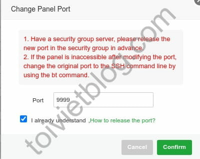 Change the initial settings for aaPanel Change the initial settings for aaPanel