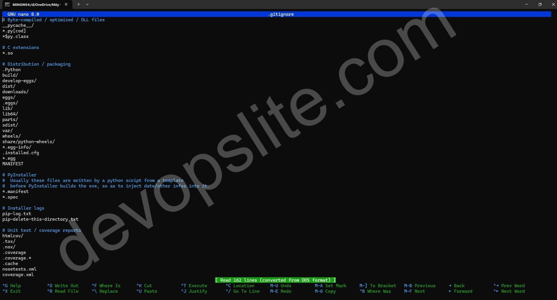 .gitignore for ignoring unnecessary files